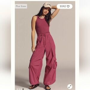 NWT! Anthropologie Raspberry Daily Practice Messa Jumpsuit - Size XS 🍓